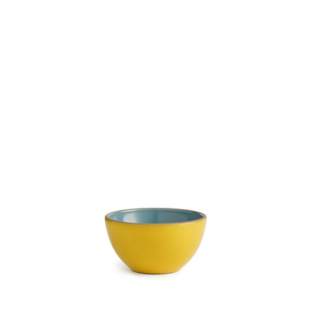 Kids Dessert Bowl in Wave Gloss/Zest Yellow