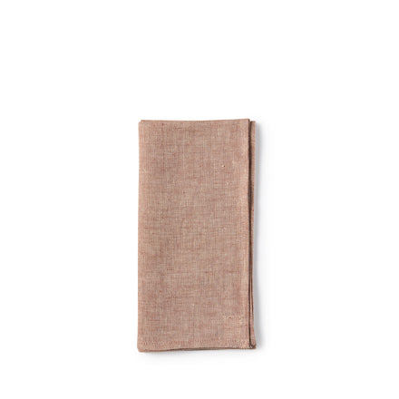 Linen Hopsack Napkins in Mattone Red (Set of 2)