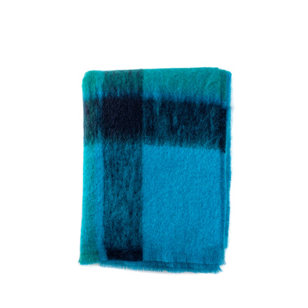 Mohair Ecosse Throw in Ultramarine