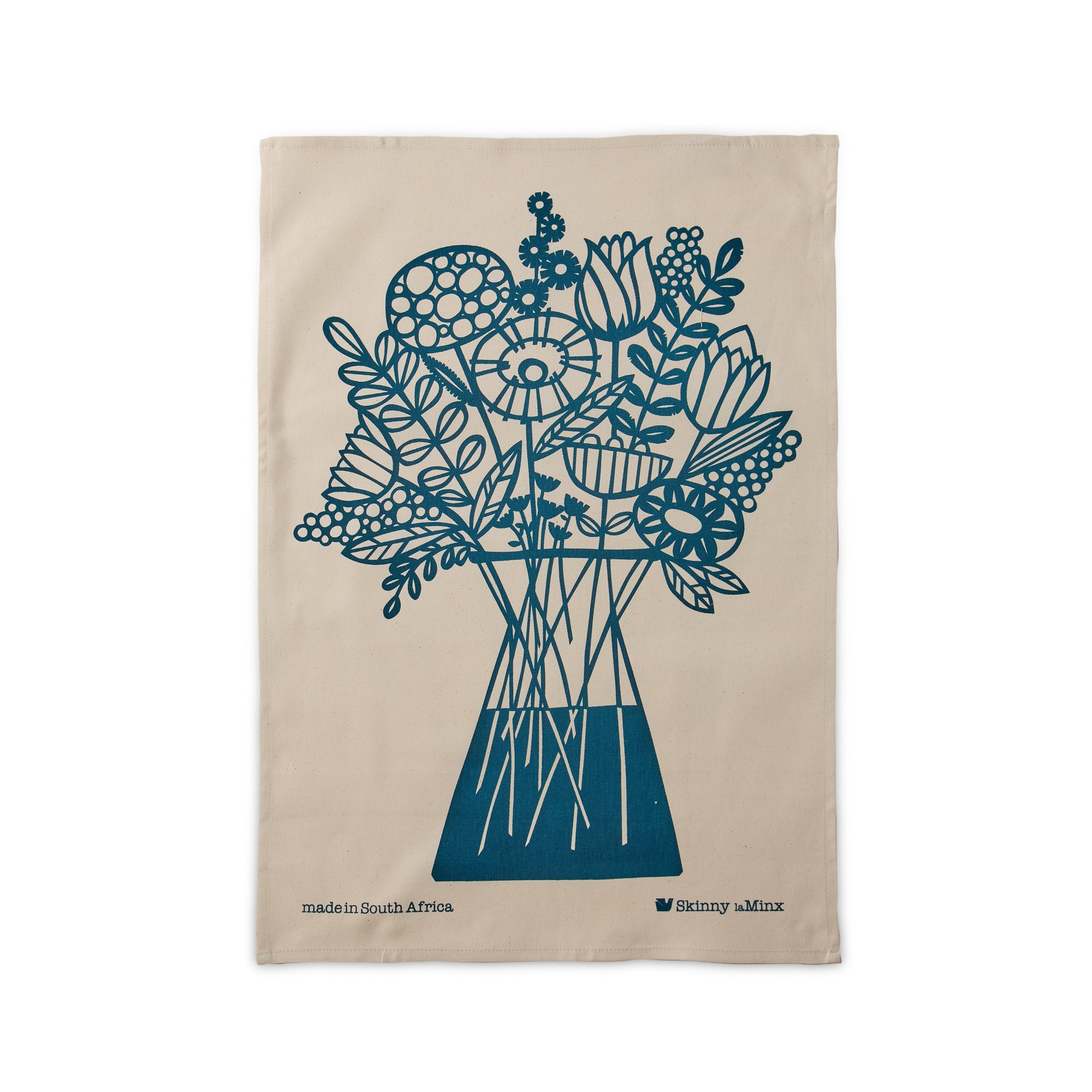 Springtime Tea Towel in Midnight Zoom Image 1