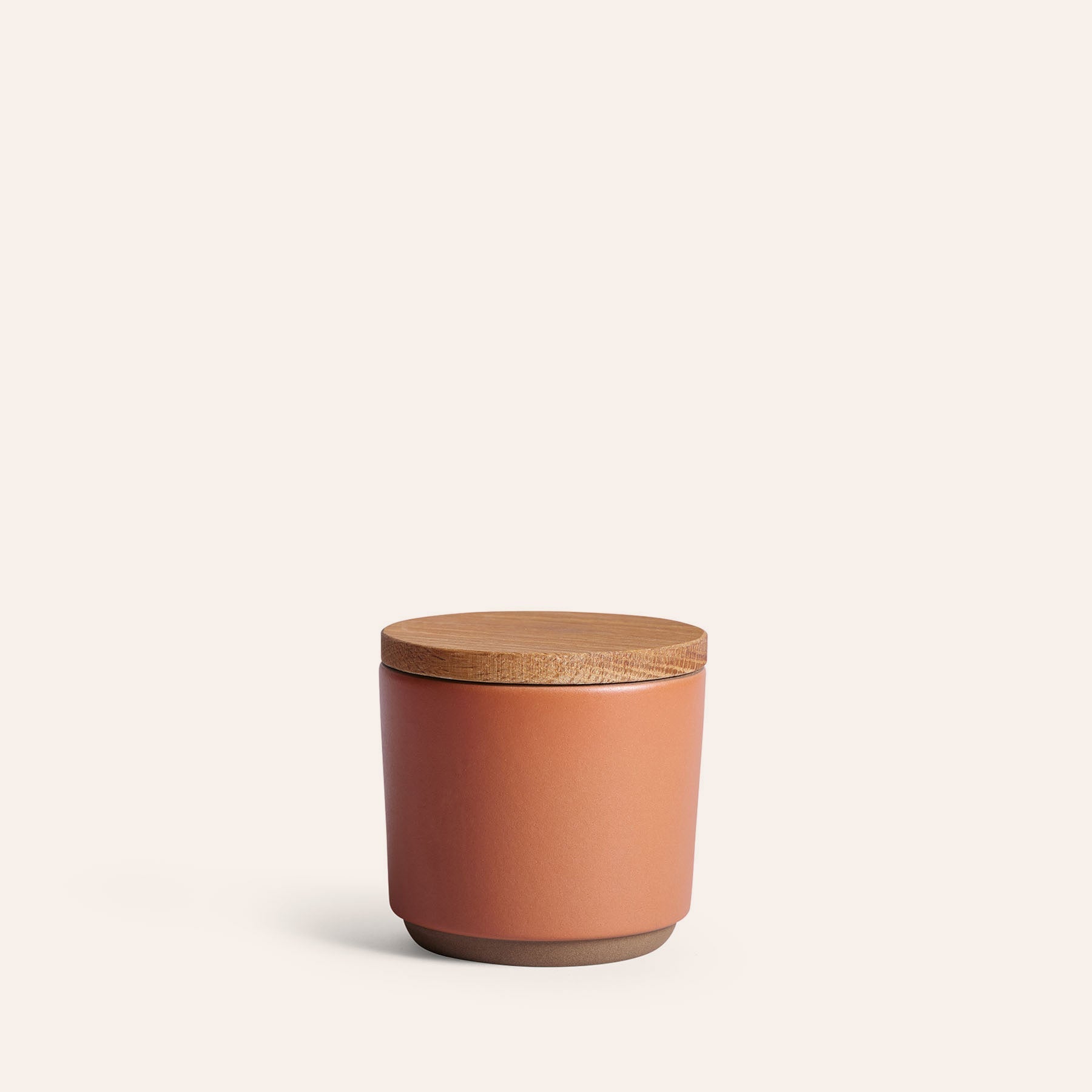 Container with Wooden Lid in Desert