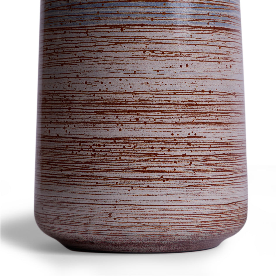Tall Vase in Wire-Combed Opal Pacific / Buckwheat / Brick Image 3