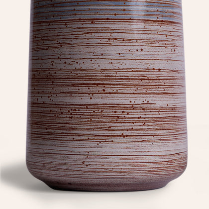 Tall Vase in Wire-Combed Opal Pacific / Buckwheat / Brick