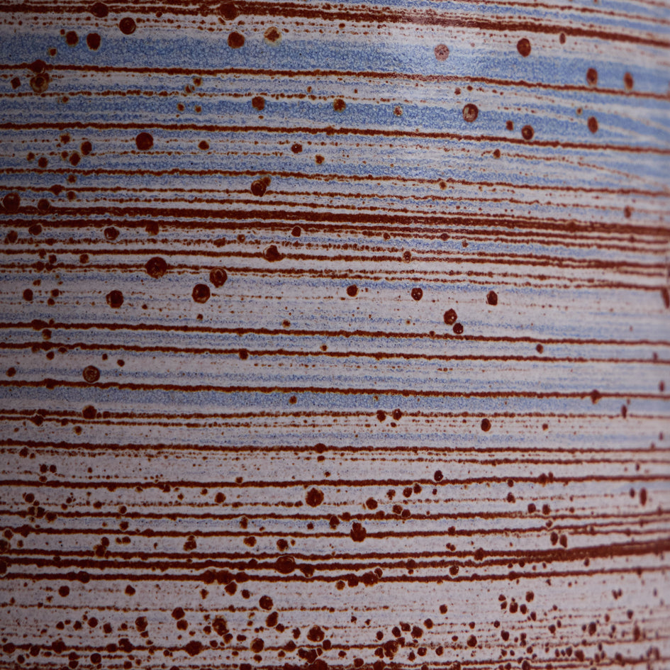 Tall Vase in Wire-Combed Opal Pacific / Buckwheat / Brick Image 5