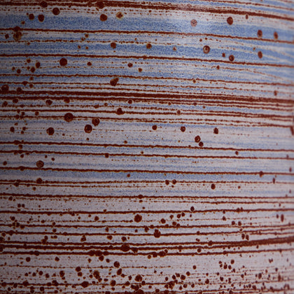 Tall Vase in Wire-Combed Opal Pacific / Buckwheat / Brick