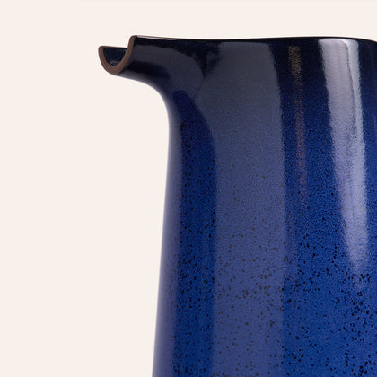 Large Pitcher in Moonstone and Midnight