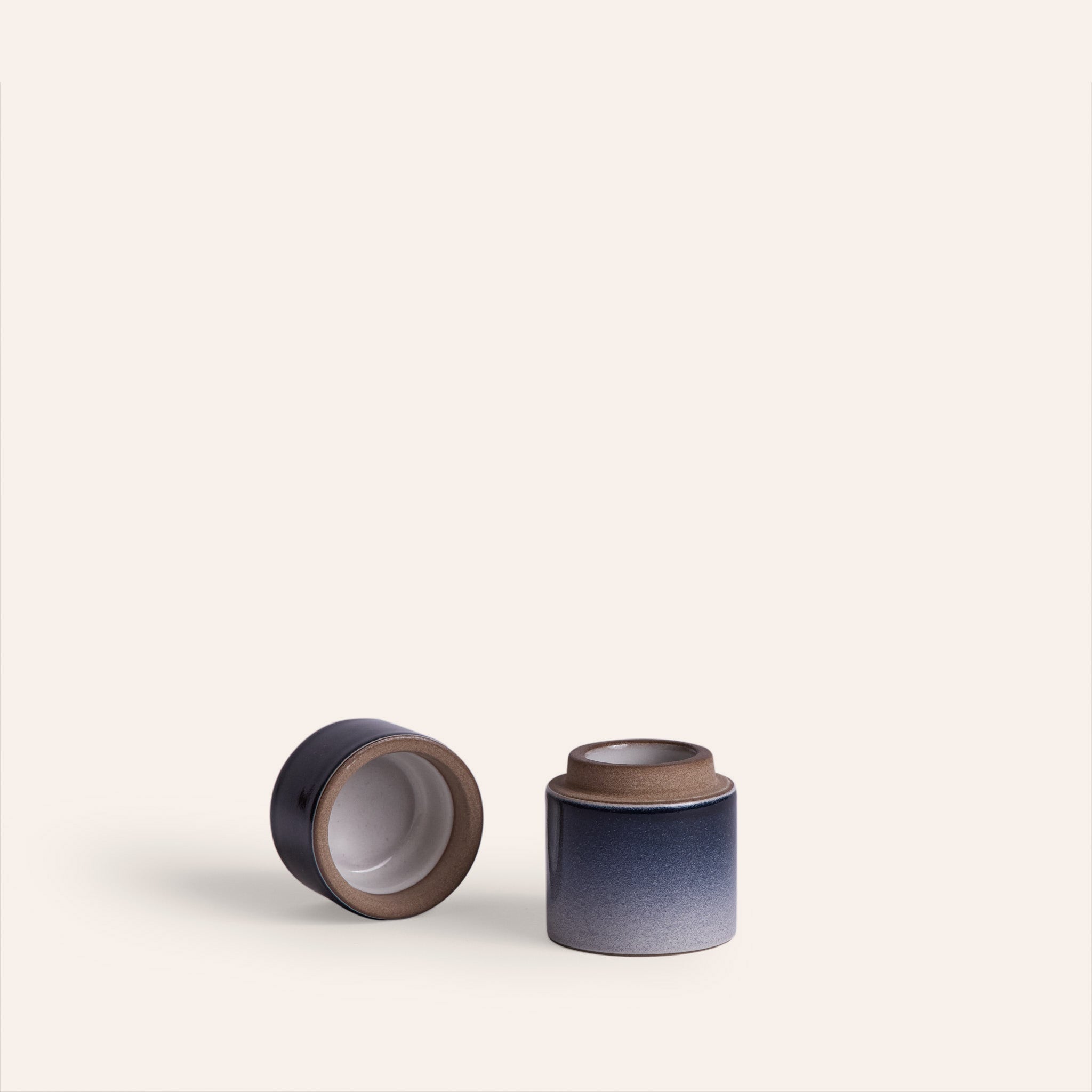 Matchstick Holder in Midnight and Mid-Century White