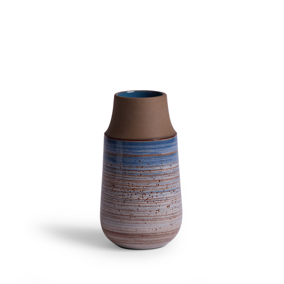 Neck Vase in Wire-Combed Opal Pacific / Buckwheat / Brick Image 1