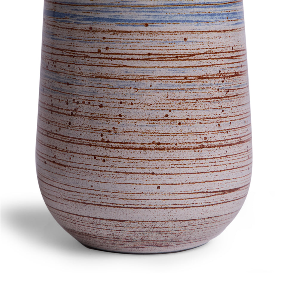 Neck Vase in Wire-Combed Opal Pacific / Buckwheat / Brick Image 3