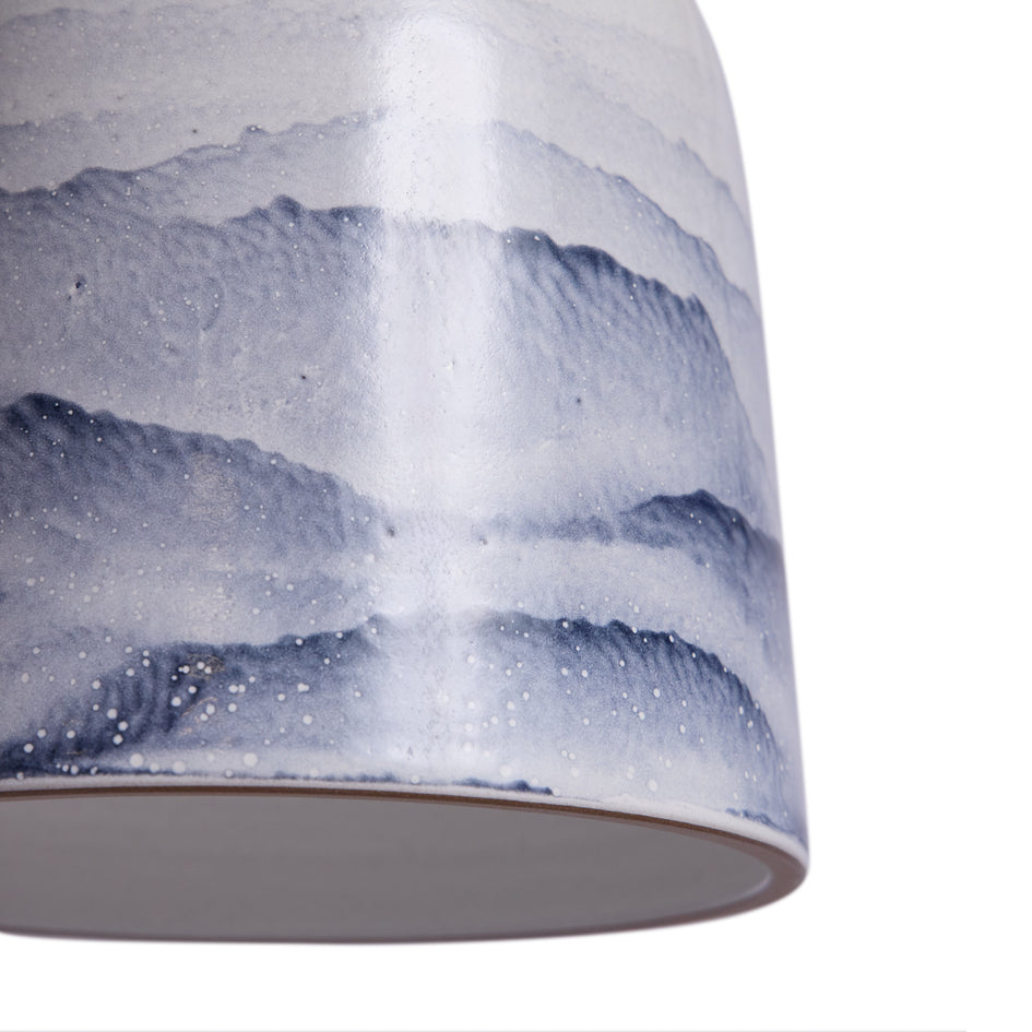 Bloom Pendant in Midnight and Opaque White Watercolor Image 4