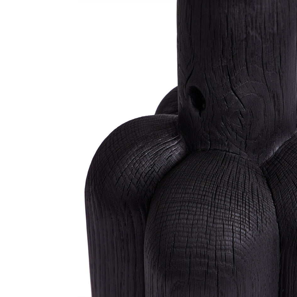 #6 Lobed Pedestal in Charred Oak Image 3