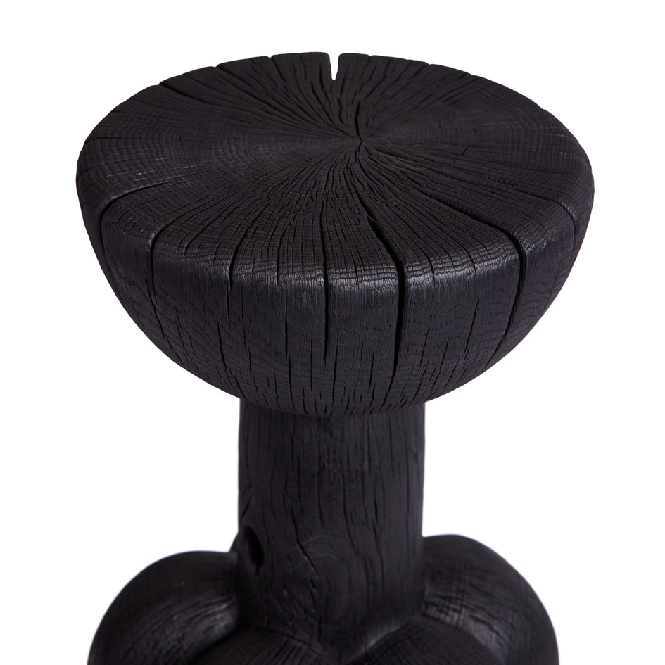 #6 Lobed Pedestal in Charred Oak Image 2