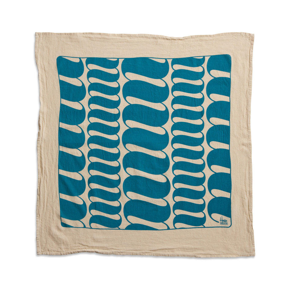 Tea Towels in Turmeric and Cerulean (Set of 2) Image 2