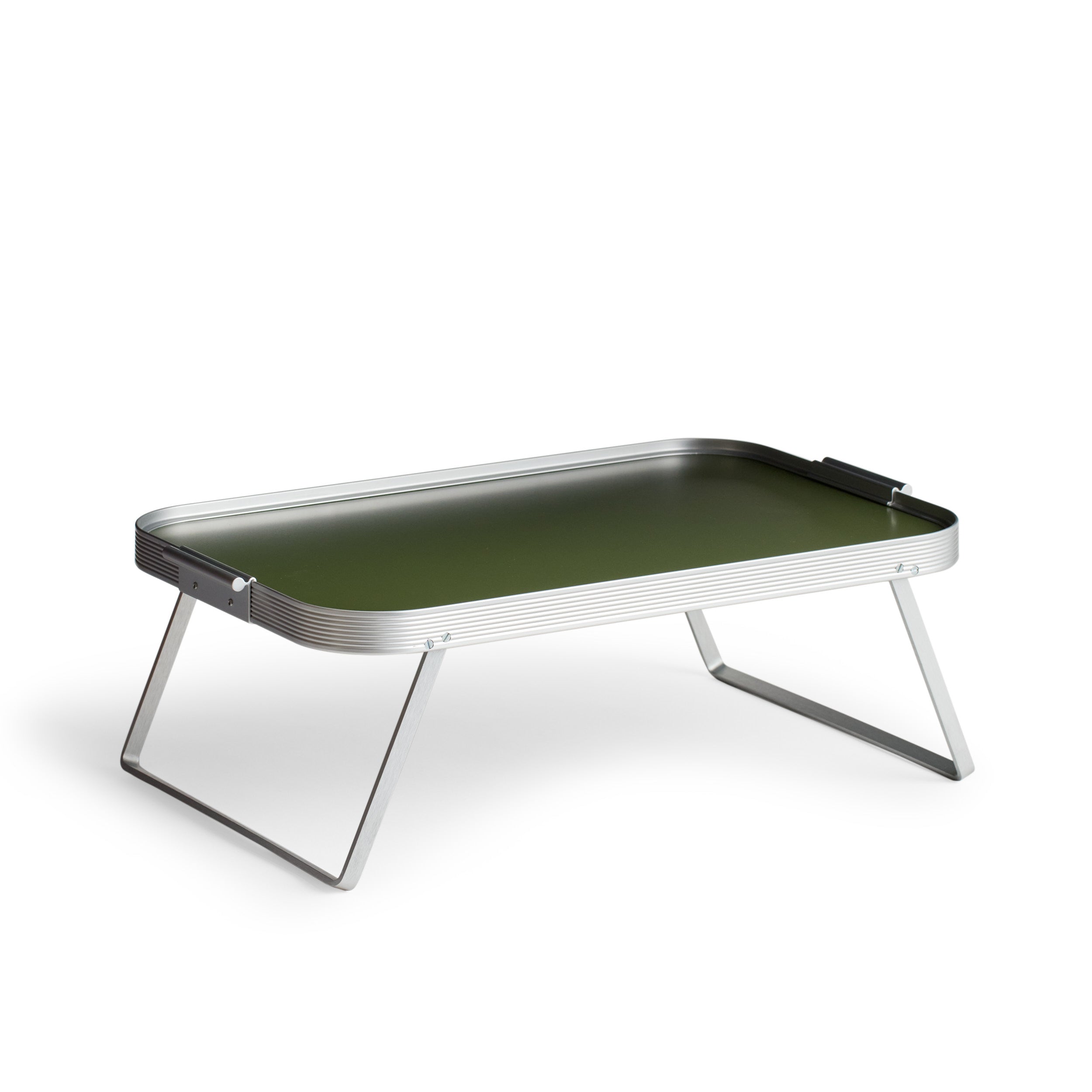 Lap Tray in Olive Green with Silver Surrounds Zoom Image 1