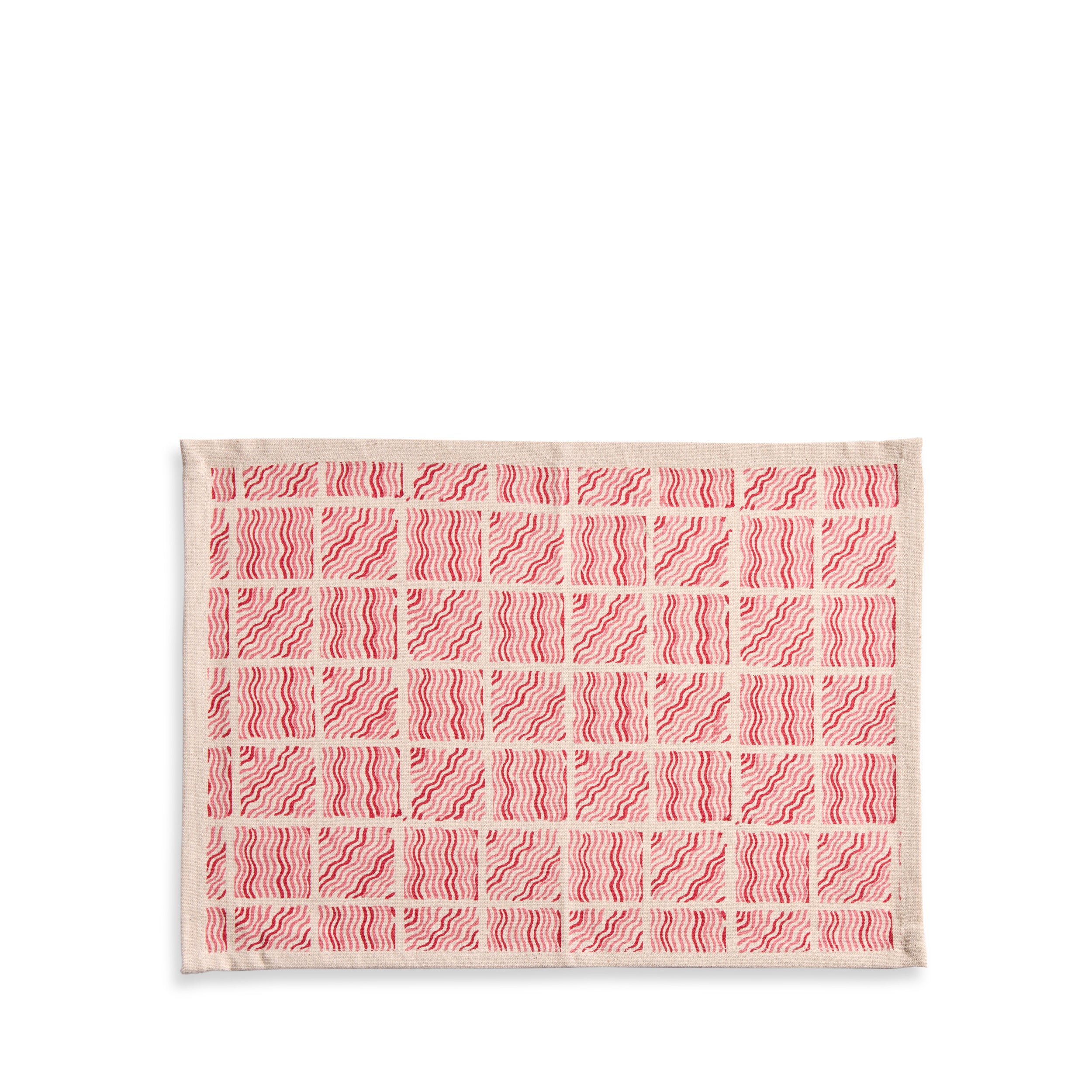 Neem Placemat in Ruby Red Zoom Image 1