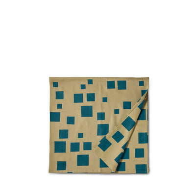 Casa Pattern Square Table Topper in Peacock & Seaweed