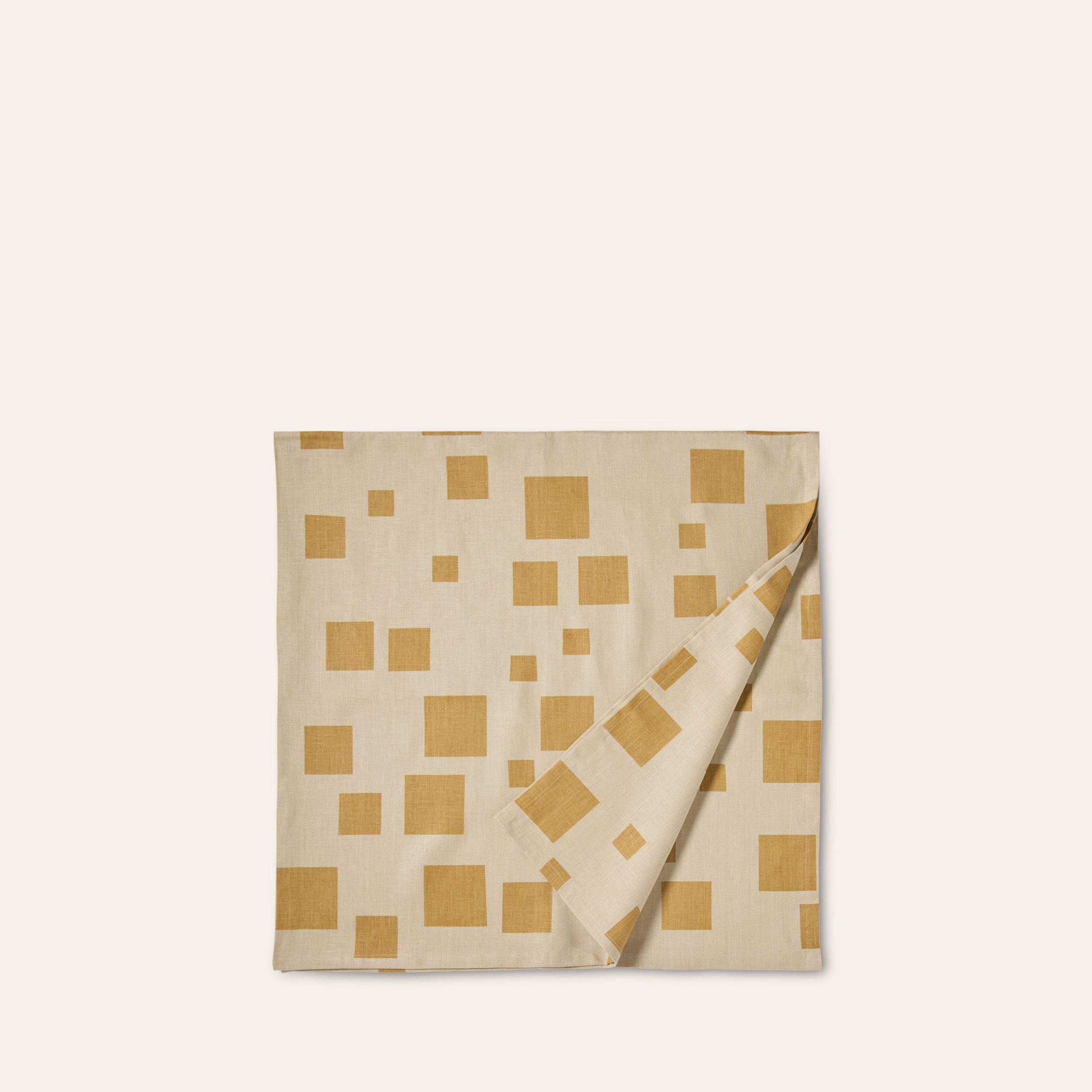 Casa Pattern Square Table Topper in Leather & Celery