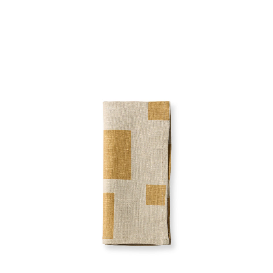 Casa Pattern Napkin in Leather & Celery Image 1