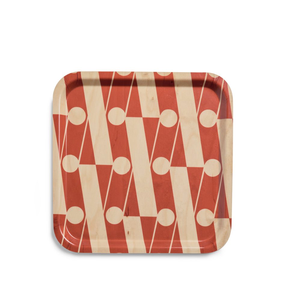 X Pattern Square Tray in Desert Image 1