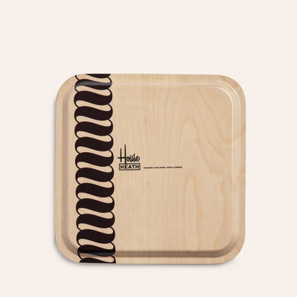 Tilde Pattern Square Tray in Taproot