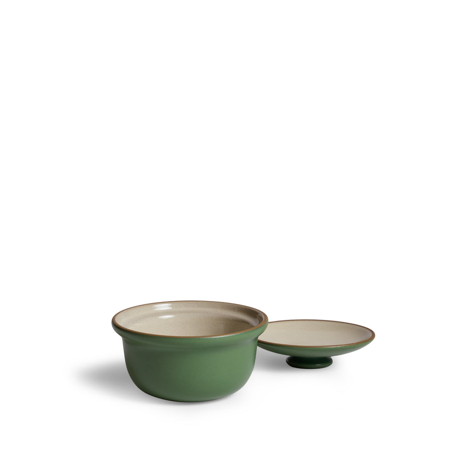 Individual Covered Serving Dish in Levain and Pea Shoot Image 1