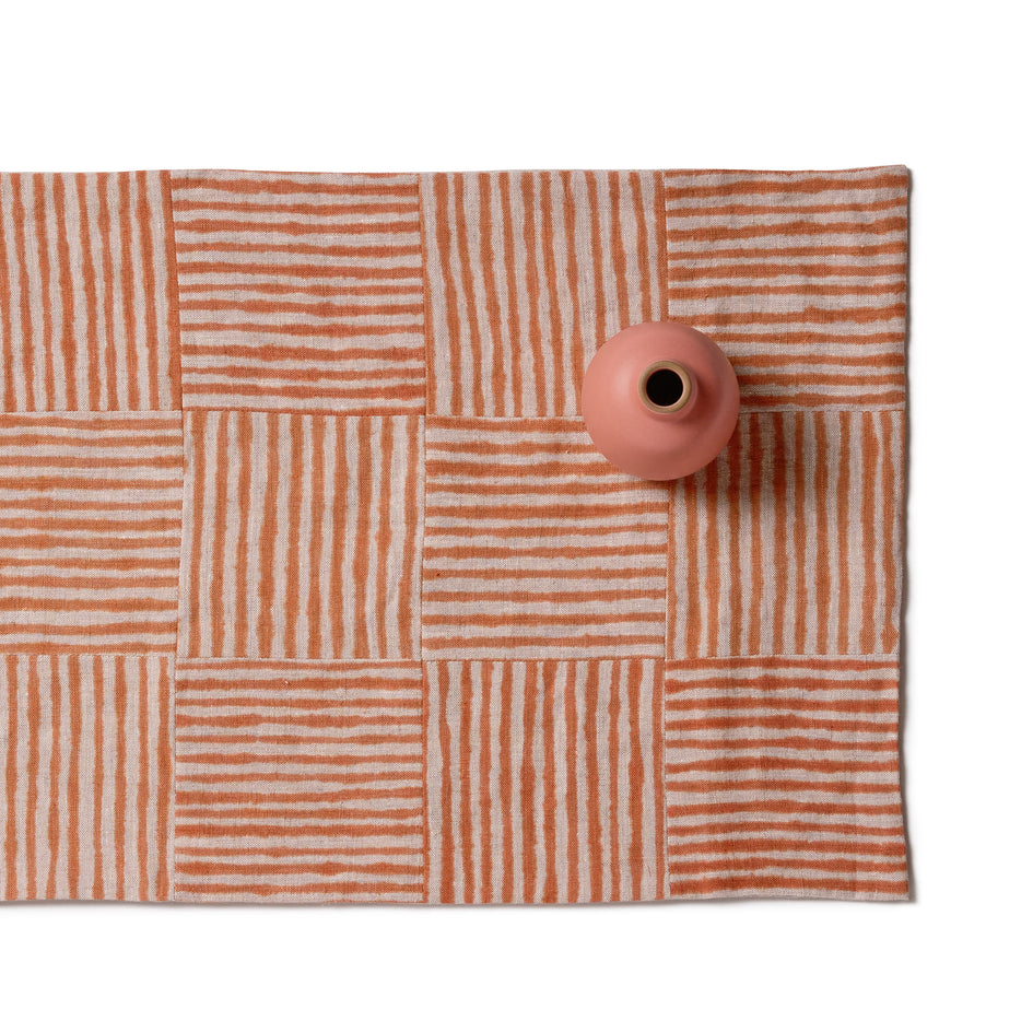 Patchwork Table Runner in Grapefruit Image 1