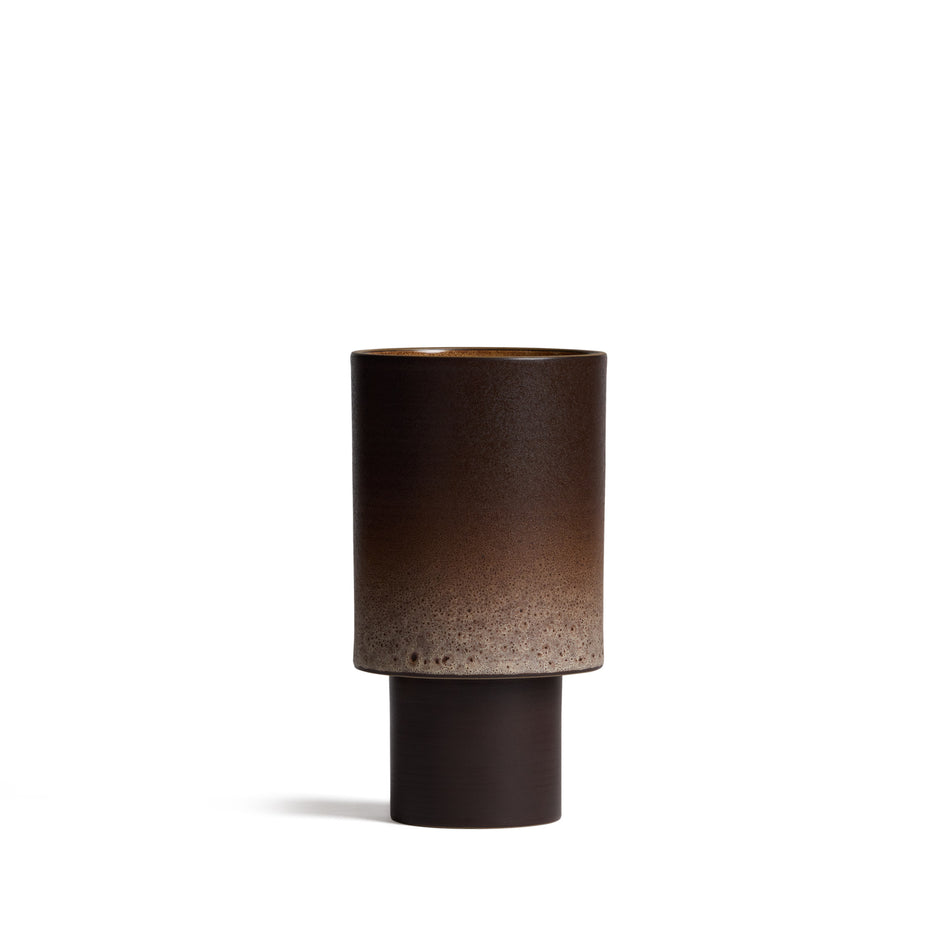 Stack Table Lamp Small in Vanilla Bean and Matte Brown Image 1