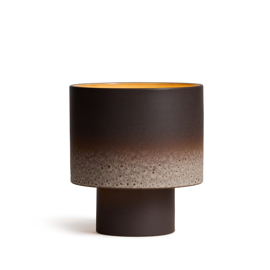 Stack Table Lamp Wide in Vanilla Bean and Matte Brown Image 4