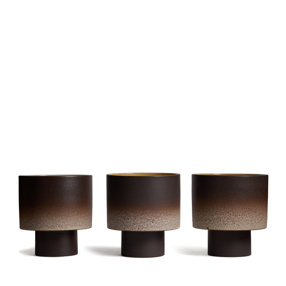 Stack Table Lamp Wide in Vanilla Bean and Matte Brown Image 2