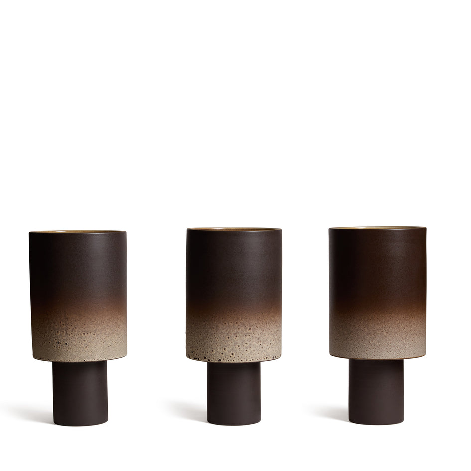 Stack Table Lamp Tall in Vanilla Bean and Matte Brown Image 2
