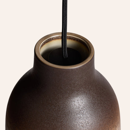 Bloom Pendant in Vanilla Bean and Matte Brown