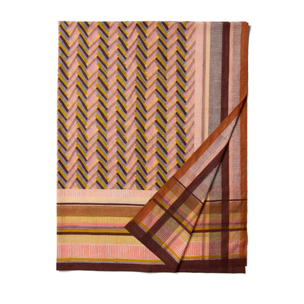 Chevron Tablecloth in Clay