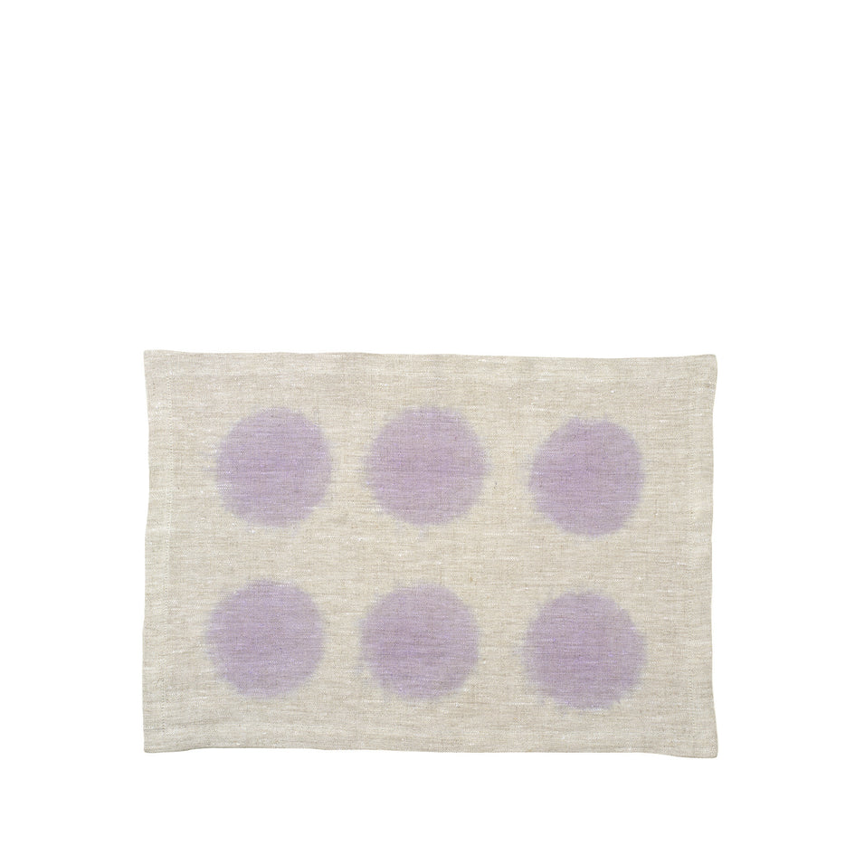 Hand-Painted Linen Circle Placemat in Dusk Image 1