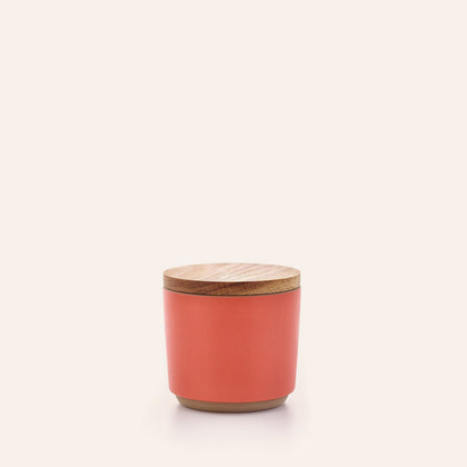 Container with Wooden Lid