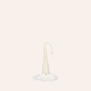 Gnome Ornament in White