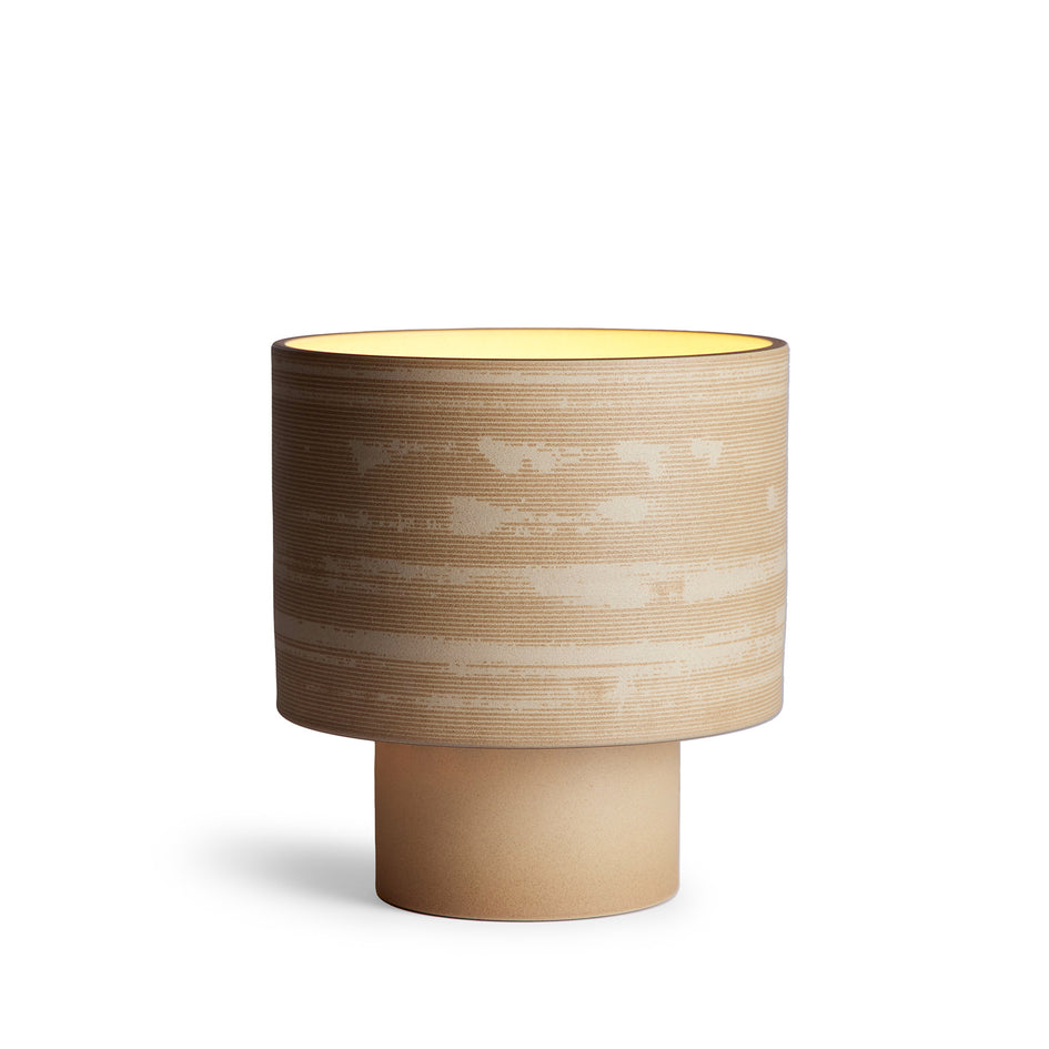 Stack Wide Table Lamp in Hickory and Barley Image 1