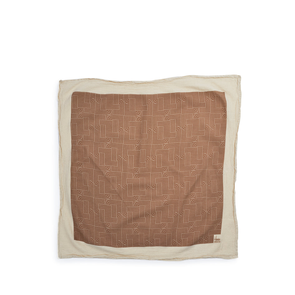 Chalet H Weave Tea Towels in Natural, Tomato, and Myrtle Green (Set of 3) Image 2