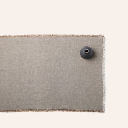 Linen Hopsack Runner in Isabella Beige