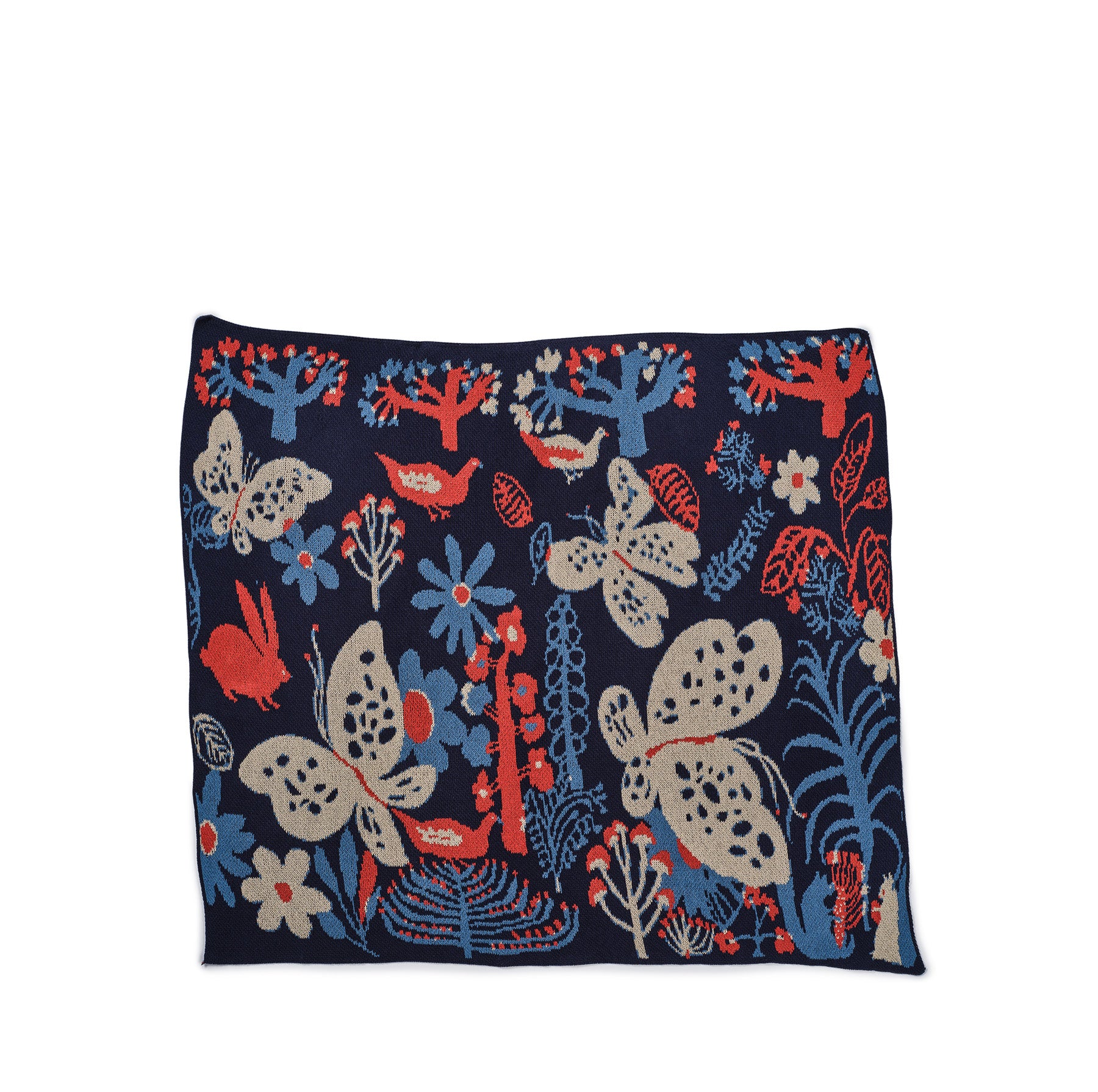 Kids Butterfly Blanket in Navy Zoom Image 1