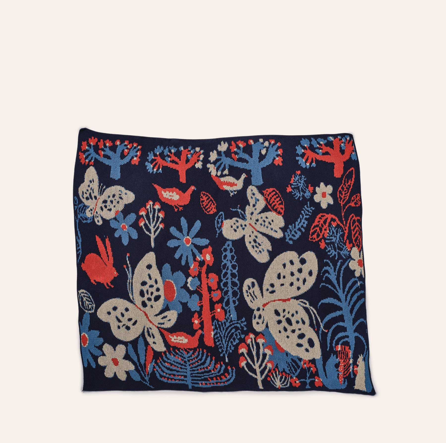 Kids Butterfly Blanket in Navy