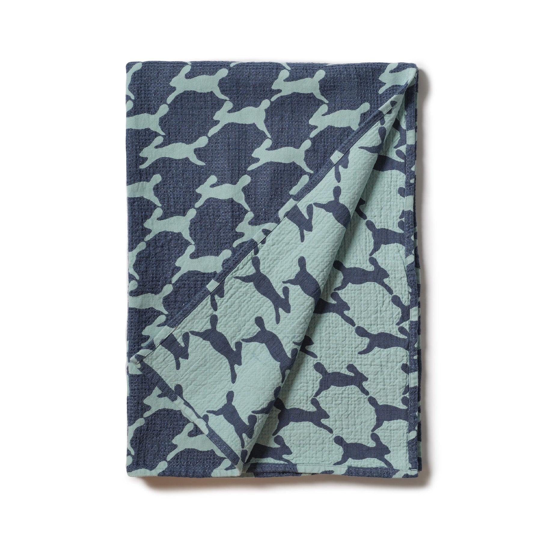 Small Run Run Run Summer Blanket in Navy Zoom Image 1