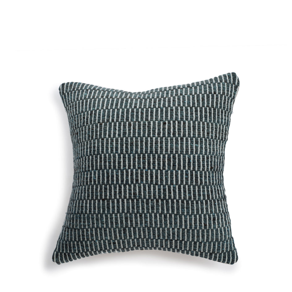 Natural Dye Wool Pillow in Blue Image 1