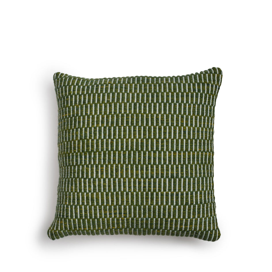 Natural Dye Wool Pillow in Green Image 1
