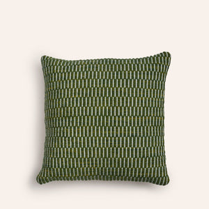Natural Dye Wool Pillow in Green