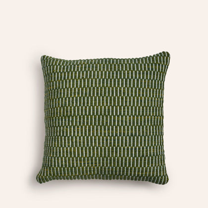 Natural Dye Wool Pillow in Green