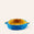 Small Round Nesting Tray in Blue and Yellow