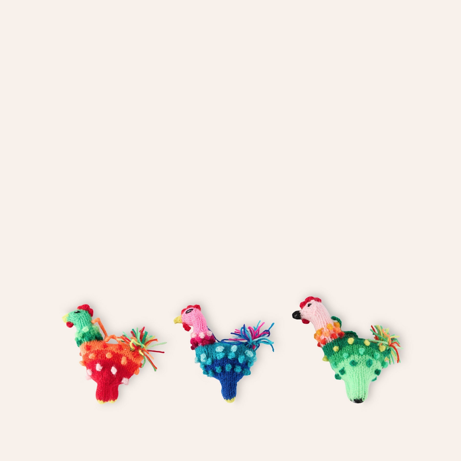 Knit Chicken Ornament