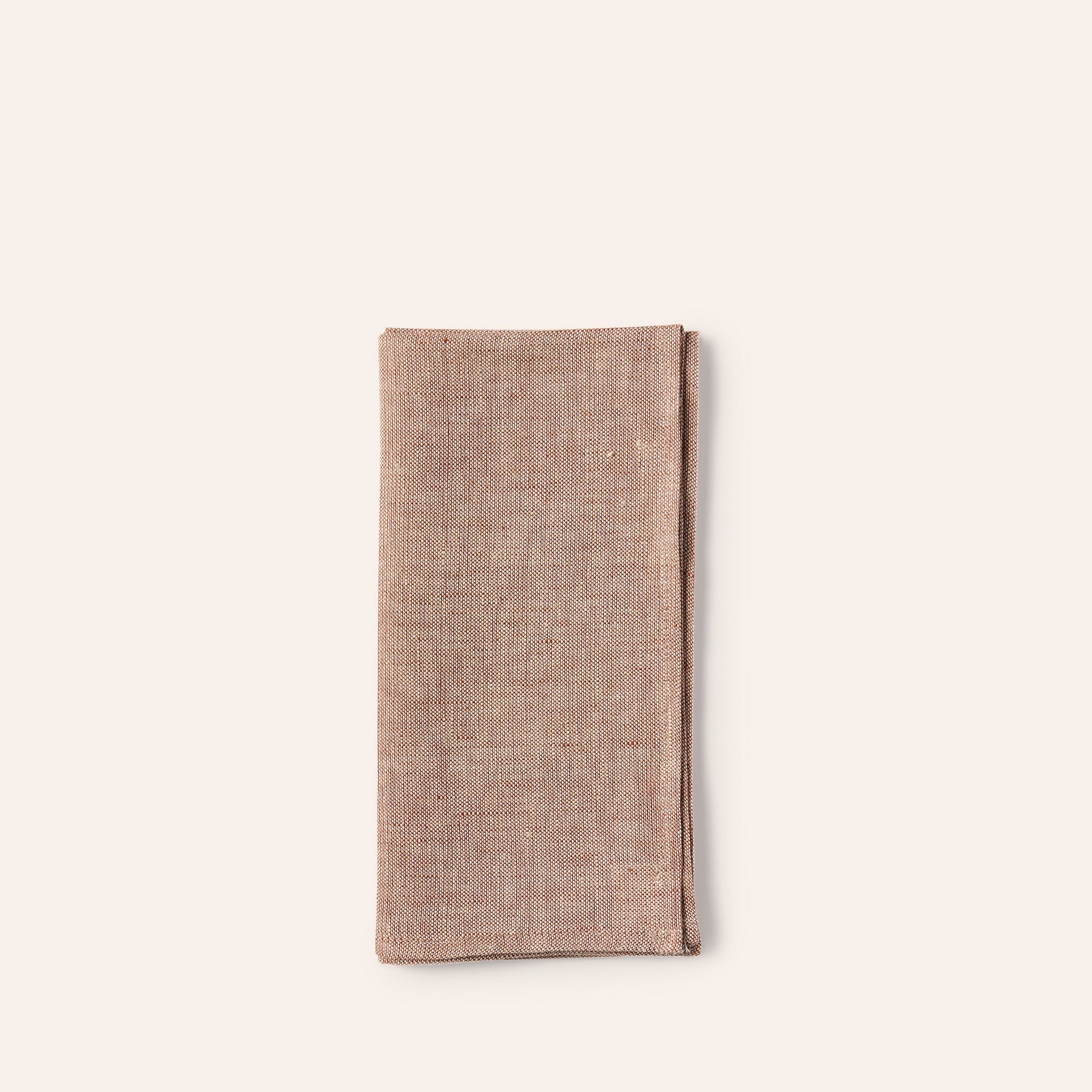 Linen Hopsack Napkins in Mattone Red (Set of 2)