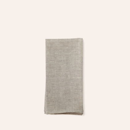 Linen Hopsack Napkins in Natural Gray (Set of 2)