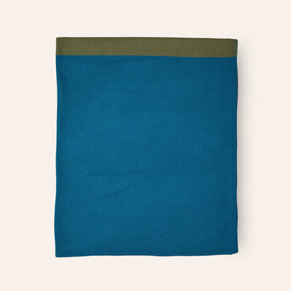 Citta Jacquard Blanket in Peacock Blue